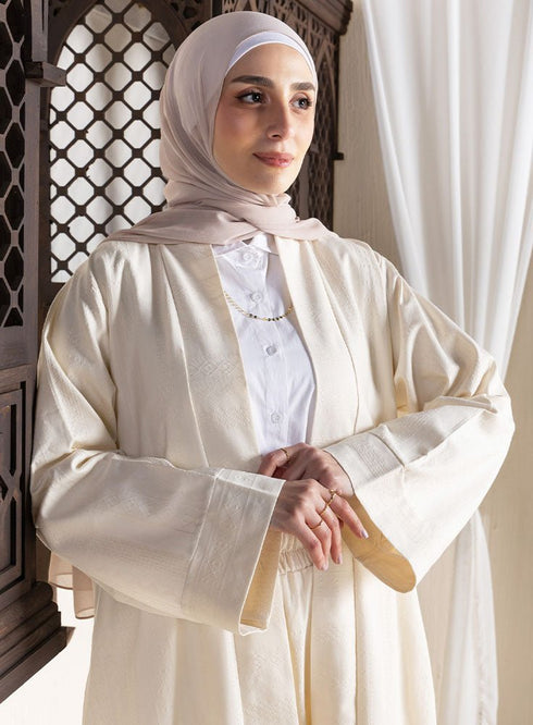 Off - White Jacquard Suit - Khotwh